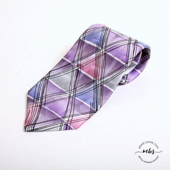 J. Garcia Aztec Objects Silk Tie - Picture 1 of 5
